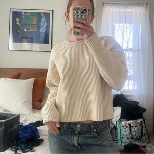 Boxy cream sweater